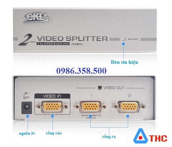 Bộ chia vga 1 ra 2 EKL Loại 250HZ